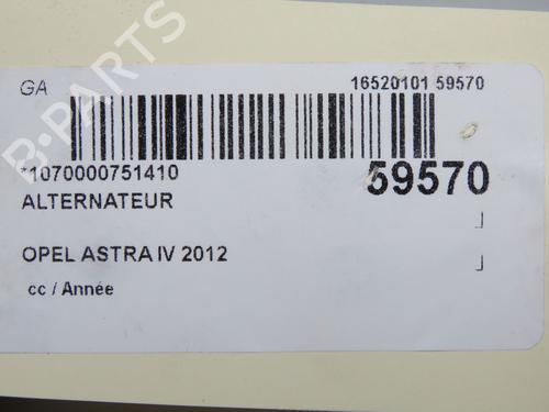 Alternador Alternador OPEL ASTRA J Sports Tourer (P10) 1.7 CDTI (35) (110 hp) 37499435 37499435