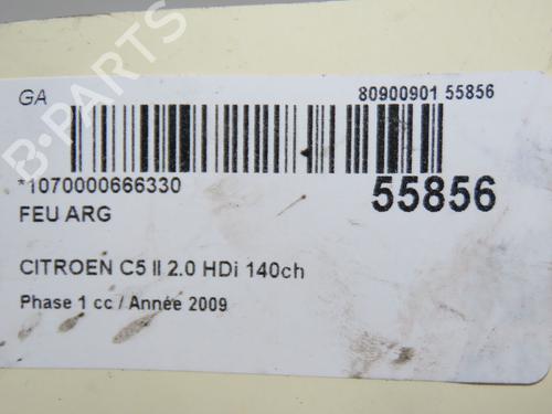 Used Left taillight CITROËN C5 III (RD_) 2.0 HDi 140 (RDRHF8, RDRHFA, RDRHA8, RDRHAJ) (140 hp) 30978906