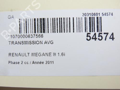 Left front driveshaft RENAULT MEGANE III Hatchback (BZ0/1_, B3_) 1.6 16V Hi-Flex (BZ03) | BP28829601M38 