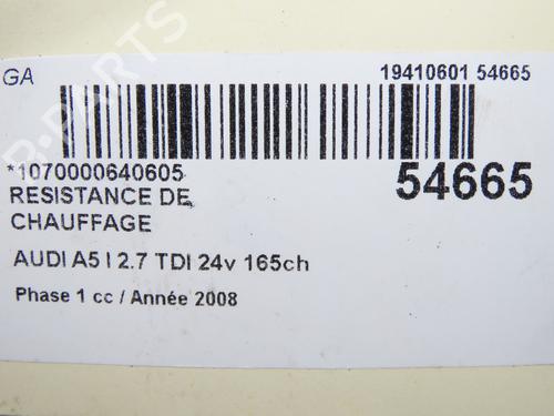 Heater resistor AUDI A5 (8T3) 2.7 TDI | BP31634167M108