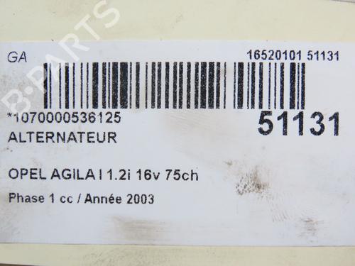 Alternator OPEL AGILA (A) (H00) 1.2 16V (F68) | BP18663712M7 