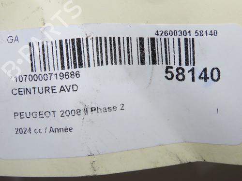 Used Front right seatbelt Front right seatbelt 39217329 39217329