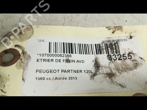 Used Right front brake caliper PEUGEOT PARTNER Box Body/MPV 1.6 HDi / BlueHDi 75 (75 hp) 14877154