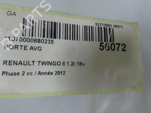 Porte avant gauche RENAULT TWINGO II (CN0_) 1.2 16V (CN04, CN0B) (75 hp) 31912155
