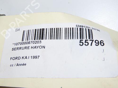 Bagklap lås FORD KA (RB_) 1.3 i (60 hp) 31796662