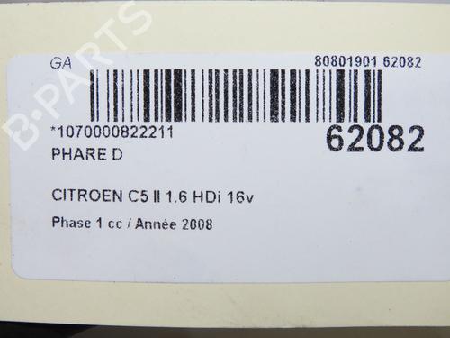 Right headlight CITROËN C5 III (RD_) 1.6 HDi 110 (RD9HZC) | BP40437987C29 - Image 5