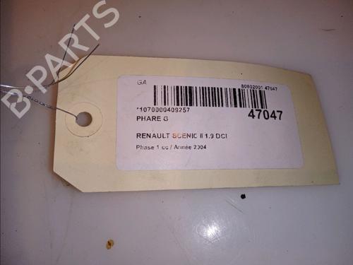 Phare gauche RENAULT SCÉNIC II (JM0/1_) 1.9 dCi (JM0G, JM12, JM1G, JM2C) (120 hp) 12431643