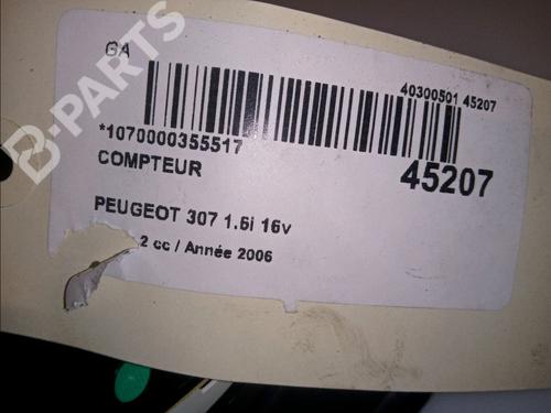 Instrument cluster PEUGEOT 307 (3A/C) 1.6 16V | BP11101391C47 