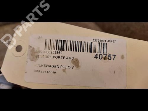 Rear right lock VW POLO V (6R1, 6C1) 1.6 TDI | BP9610124C99 
