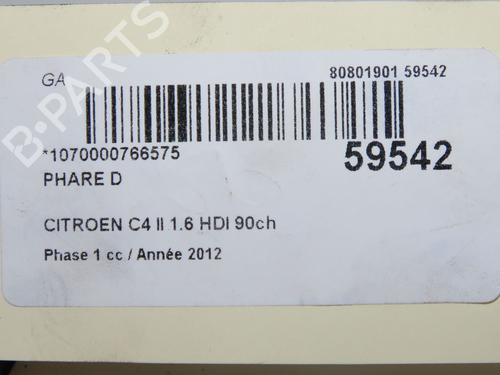 Right headlight CITROËN C4 II (NC_) 1.6 HDi 90 | BP36958612C29 - Image 5