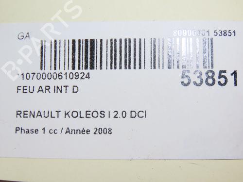 Used Right tailgate light RENAULT KOLEOS I (HY_) 2.0 dCi 4x4 (HY0K) (150 hp) 28832597