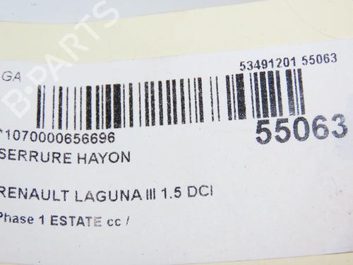 Tailgate lock RENAULT LAGUNA III Grandtour (KT0/1) 1.5 dCi (KT0A, KT0R, KT02) | BP29216046C101 