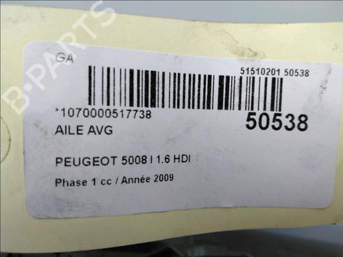 Left front fenders PEUGEOT 5008 (0U_, 0E_) 1.6 HDi | BP19025328C41 