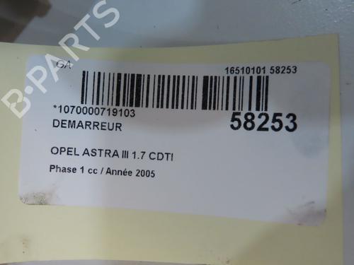 Used Starter Starter OPEL ASTRA H (A04) 1.7 CDTI (L48) (100 hp) 33711601 33711601