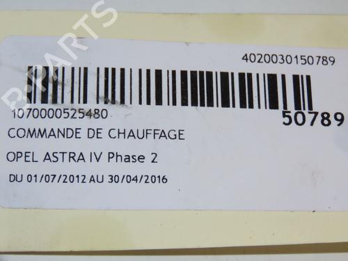 Used Climate control OPEL ASTRA J (P10) 1.7 CDTI (68) (110 hp) 18088106