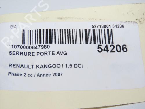 Venstre fortil lås RENAULT KANGOO Express (FC0/1_) 1.5 dCi (FC1E) (68 hp) 32845314