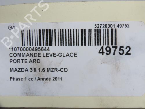 Right rear window switch MAZDA 3 (BL) 1.6 MZ-CD (BL14) | BP33417808I28  - Image 5