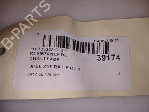 Used Heater resistor OPEL ZAFIRA TOURER C (P12) 1.4 (75) (140 hp) 12203450