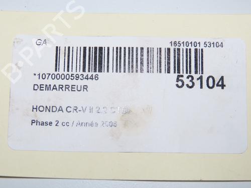 Starter HONDA CR-V II (RD_) 2.2 CTDi (RD9) | BP32399609M8 