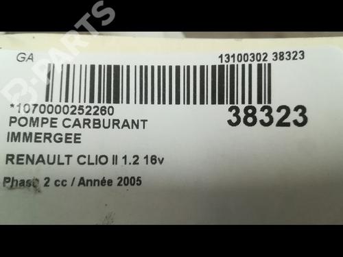 Fuel pump RENAULT CLIO II (BB_, CB_) 1.2 16V (BB05, BB0W, BB11, BB27, BB2T, BB2U, BB2V, CB05,... | BP9609924M76 