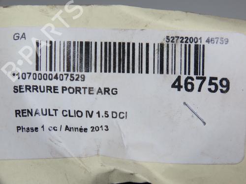 Used Rear left lock RENAULT CLIO IV (BH_) 1.5 dCi 90 (90 hp) 11755333