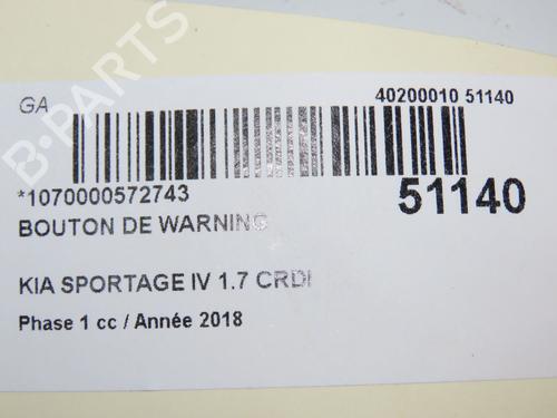 Warning switch KIA SPORTAGE IV (QL, QLE) 1.7 CRDi | BP31120416I22 - Image 7