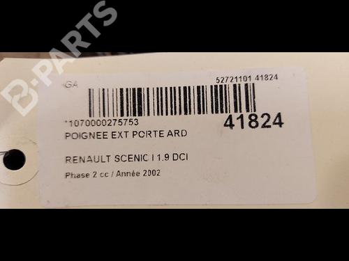 Rear left exterior door handle RENAULT SCÉNIC I MPV (JA0/1_, FA0_) 1.9 dCi (JA05, JA1F) | BP9613397C130 