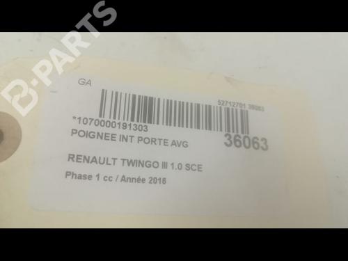 Front left interior door handle RENAULT TWINGO III (BCM_, BCA_) 1.0 SCe 70 | BP9603321I13 