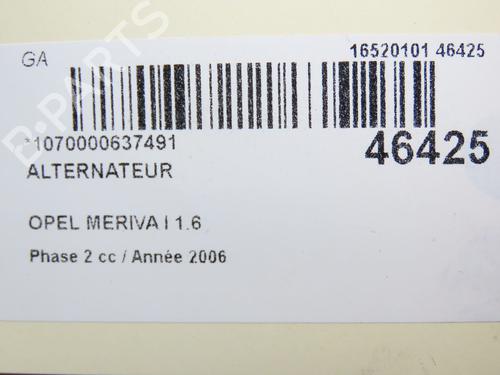 Generator OPEL MERIVA A MPV (X03) 1.6 (E75) | BP28829057M7 