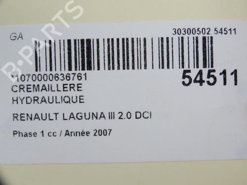 Steering rack RENAULT LAGUNA III (BT0/1) 2.0 dCi (BT01, BT08, BT09, BT0E, BT0K, BT12, BT1C, BT1D,... | BP31120253M22 