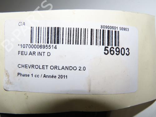 Used Right tailgate light CHEVROLET ORLANDO (J309) 2.0 D (163 hp) 31865305