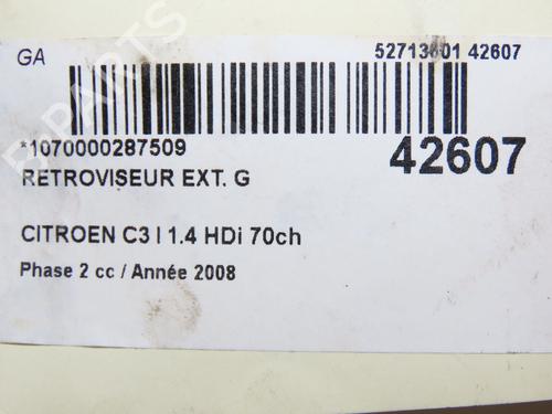 Left mirror CITROËN C3 I (FC_, FN_) 1.4 HDi | BP23176266C26