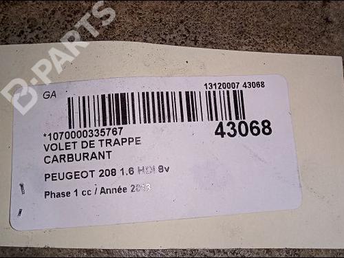 Fuel flap PEUGEOT 208 I (CA_, CC_) 1.6 HDi | BP9619459C131