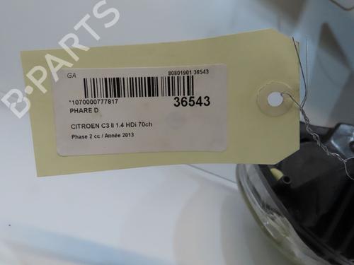 Right headlight CITROËN C3 II (SC_) 1.4 HDi 70 (SC8HZC, SC8HR0, SC8HP4) | BP36893482C29  - Image 5