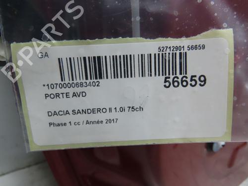 Porte avant droite DACIA SANDERO II 1.0 SCe 75 (B8JC, B8JD, B8NC) (73 hp) 31912153