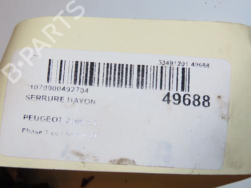 Used Tailgate lock PEUGEOT 2008 I (CU_) 1.2 THP 130 / PureTech 130 (130 hp) 16688277