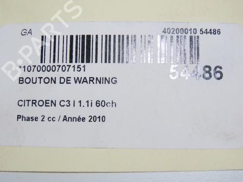 Used Warning switch Warning switch CITROËN C3 II (SC_) 1.1 i (60 hp) 33279268 33279268
