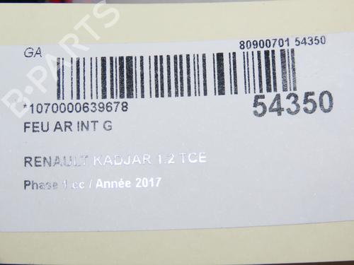 Left tailgate light RENAULT KADJAR (HA_, HL_) 1.2 TCe 130 (HLMR) | BP28969516C79 