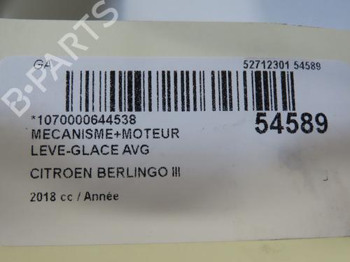 Front left window mechanism CITROËN BERLINGO Box Body/MPV (K9) 1.6 BlueHDi 100 | BP29415160C22 
