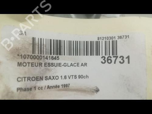 Used Rear wiper motor CITROËN SAXO (S0, S1) 1.6 VTL, VTR (88 hp) 9600016