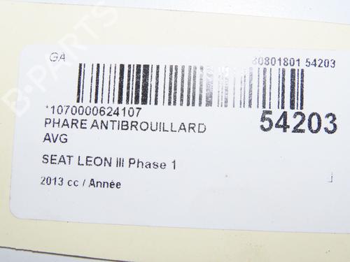 Left front fog light SEAT LEON (5F1) 1.2 TSI | BP29601127C30 - Image 4
