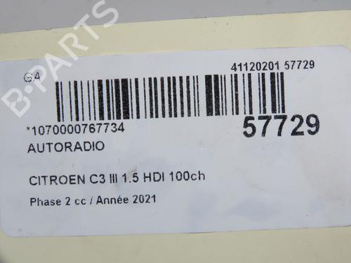 Radio CITROËN C3 III (SX) 1.5 BlueHDi 100 (SXYHYP, SXYHTU) | BP36310479E6  - Image 8