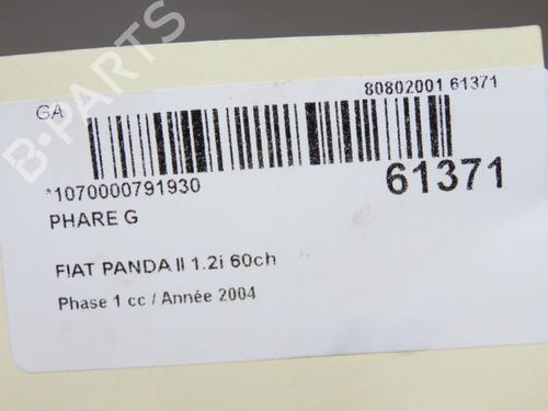 Left headlight FIAT PANDA (169_) 1.2 (169.AXB11, 169.AXB1A) | BP40518098C28 - Image 4