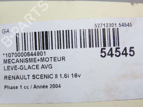 Used Front left window mechanism RENAULT SCÉNIC II (JM0/1_) 1.6 (JM0C, JM0J, JM1B) (113 hp) 31077336