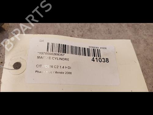 Used Brake master cylinder Brake master cylinder CITROËN C2 (JM_) 1.4 HDi (68 hp) 9612468 9612468