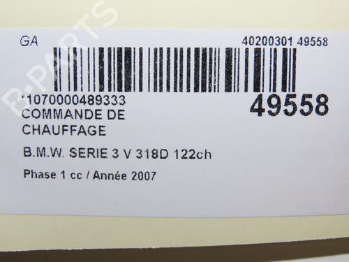 Climate control BMW 3 (E90) 318 d | BP18837255I5