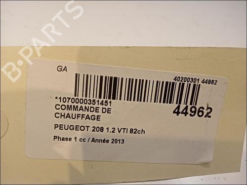 Used Climate control PEUGEOT 208 I (CA_, CC_) 1.2 VTI 82 (82 hp) 11101087