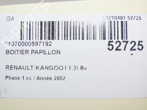 Spjældhus RENAULT KANGOO (KC0/1_) 1.2 (KC0A, KC0K, KC0F, KC01) (58 hp) 28828770