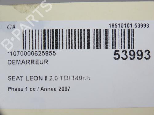Used Starter SEAT LEON (1P1) 2.0 TDI 16V (140 hp) 28829035