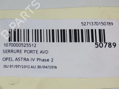 Front right lock OPEL ASTRA J (P10) 1.7 CDTI (68) | BP18129702C97 